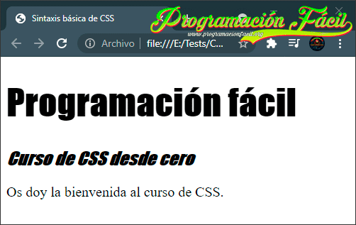 Estilos de CSS básicos
