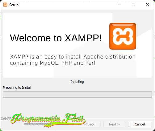 Instalador de XAMPP