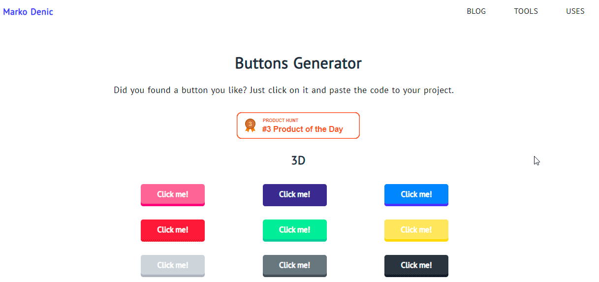 generador de botones CSS